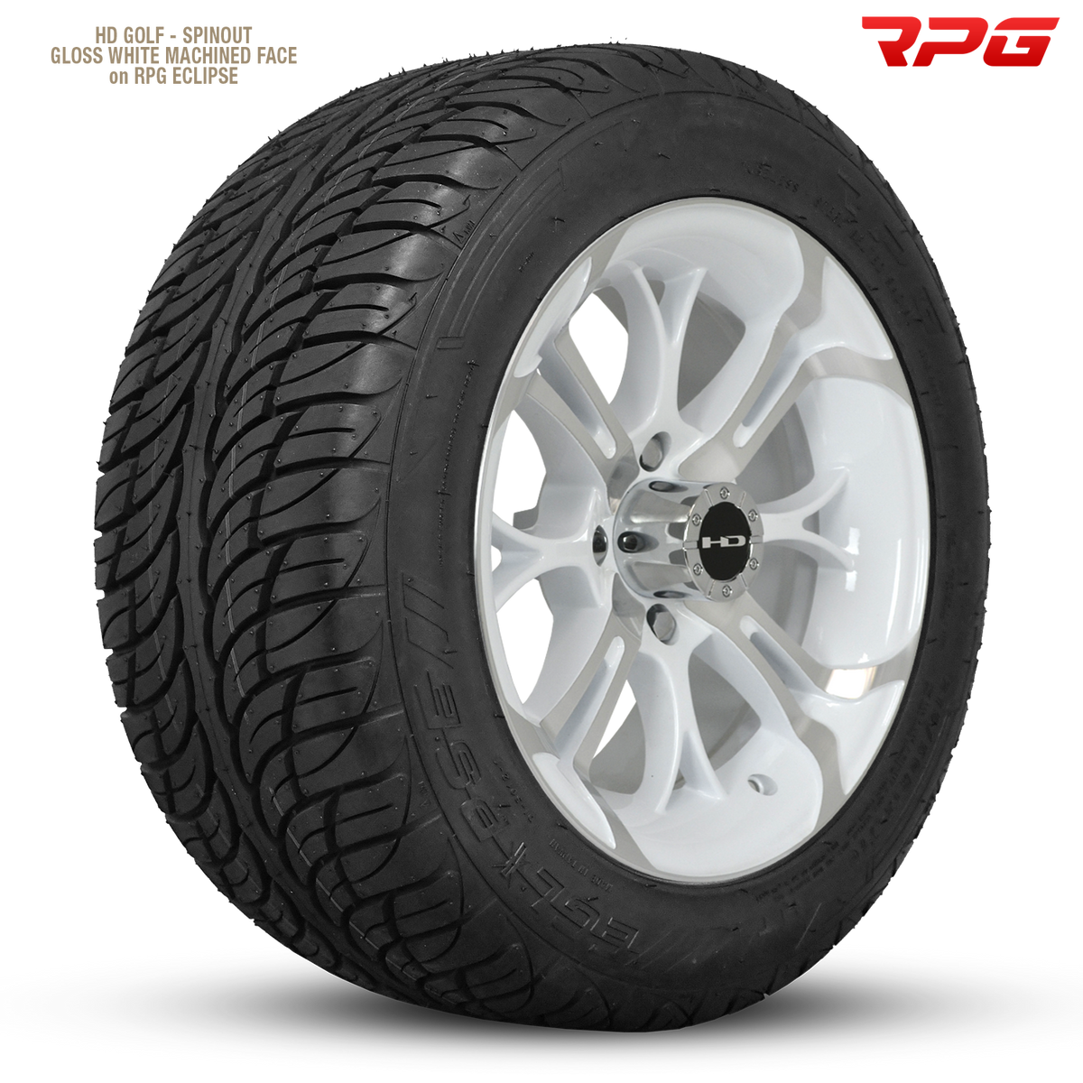 HD Golf Spinout 14x7 -10 4x101.6mm 68.2mm Gloss White/Machined Face