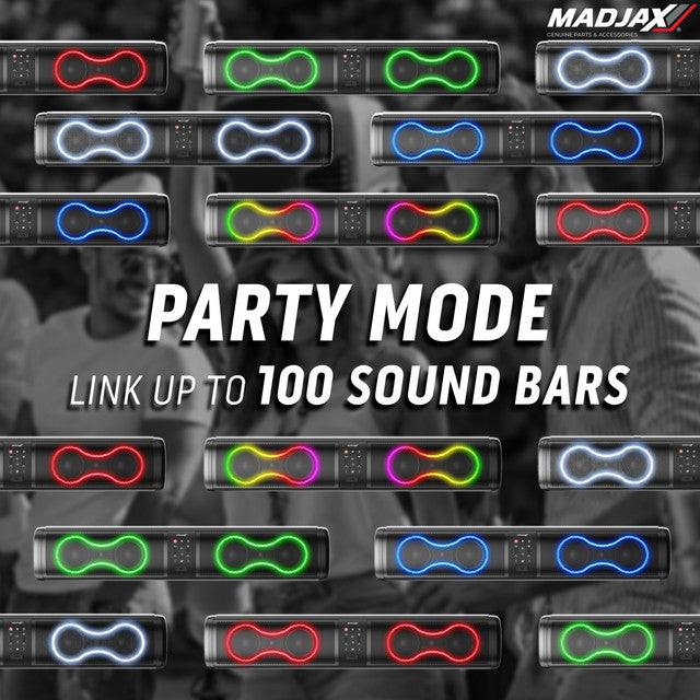 MadJax Decibel 26-Inch Golf Cart Soundbar with Bluetooth, RGB Lights & 500W Audio