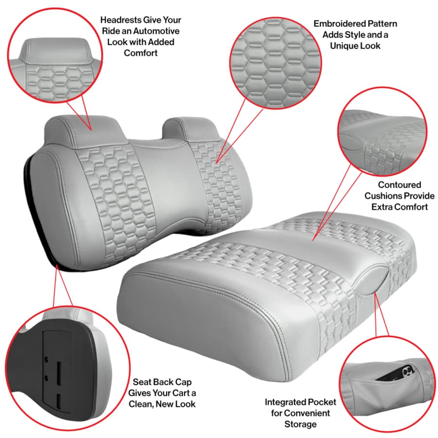 Madjax Colorado Seats EZGO TXT/RXV/S4/L4/Madjax Xeries Storm Light Beige