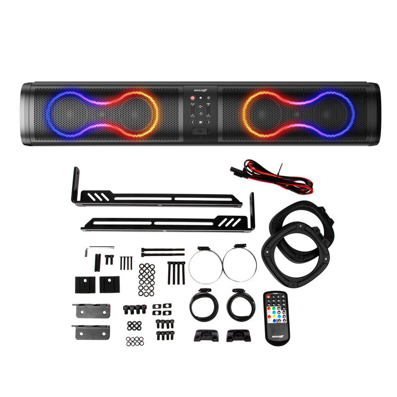 MadJax Decibel 26-Inch Golf Cart Soundbar with Bluetooth, RGB Lights & 500W Audio