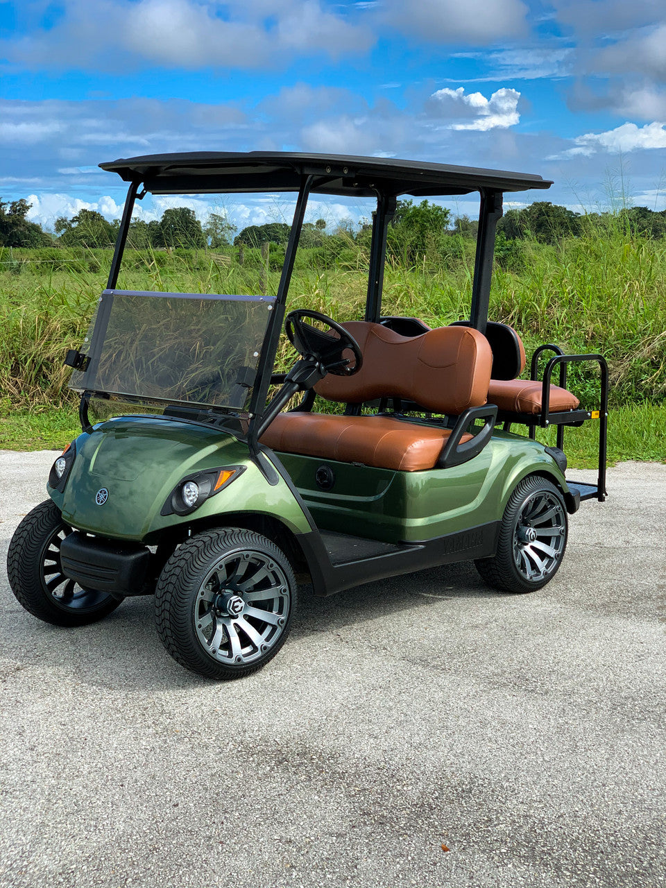 MODZ® Bomber 12x7 Matte Gunmetal Golf Cart Wheel