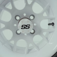 SS Wheels Alpha 12x7 Gloss White & Gladiator Golf A/P Tire Package