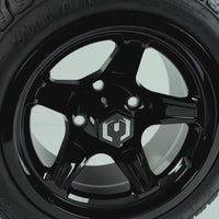 MODZ Drift 12x7 Glossy Black & Gladiator Golf A/P Tire Package