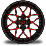 MODZ® Formula Red and Black 15" Golf Cart Wheel