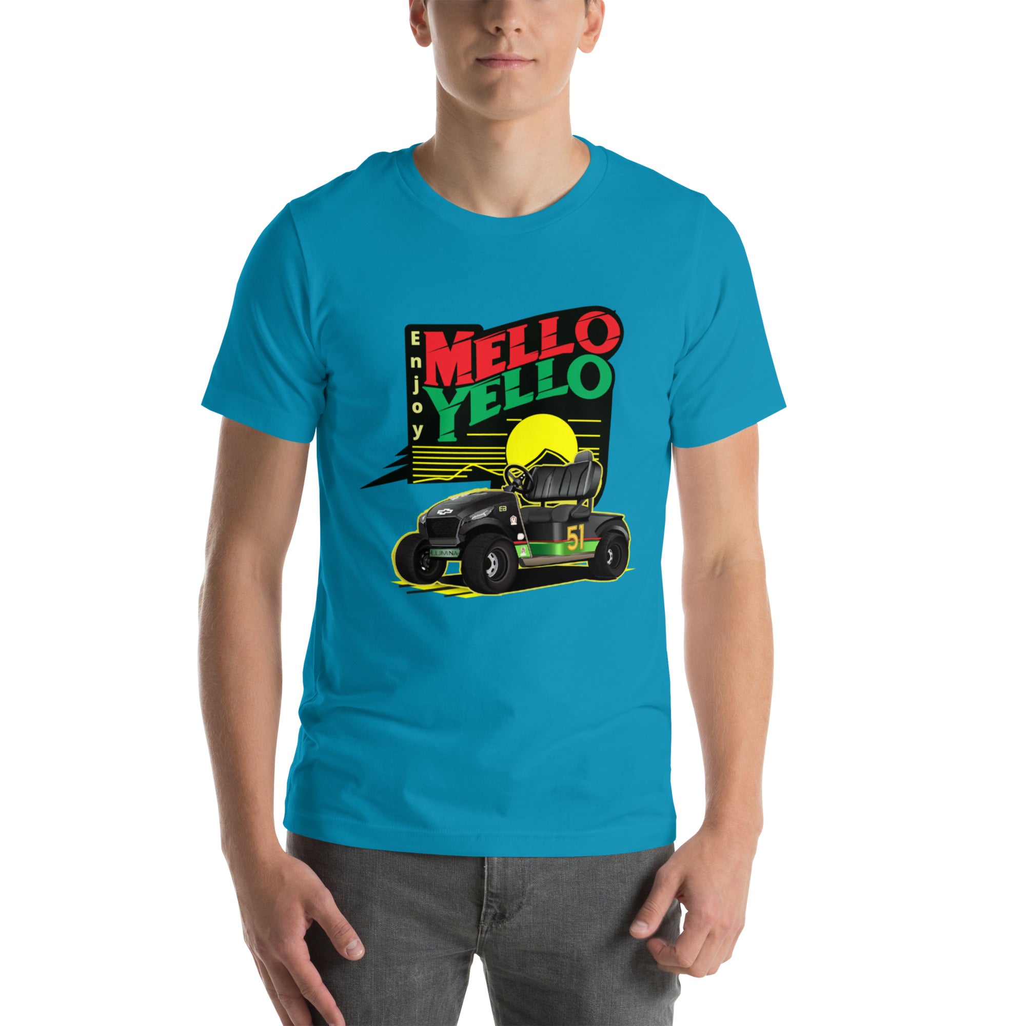 OnlyCarts Mellow Yellow Days of Thunder Golf Carts Modified Canvas 3001 shirt