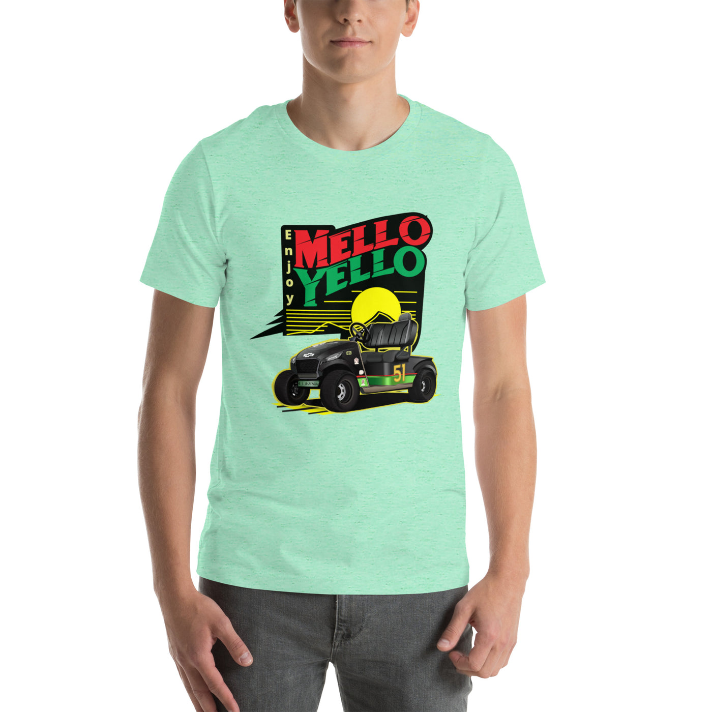 OnlyCarts Mellow Yellow Days of Thunder Golf Carts Modified Canvas 3001 shirt