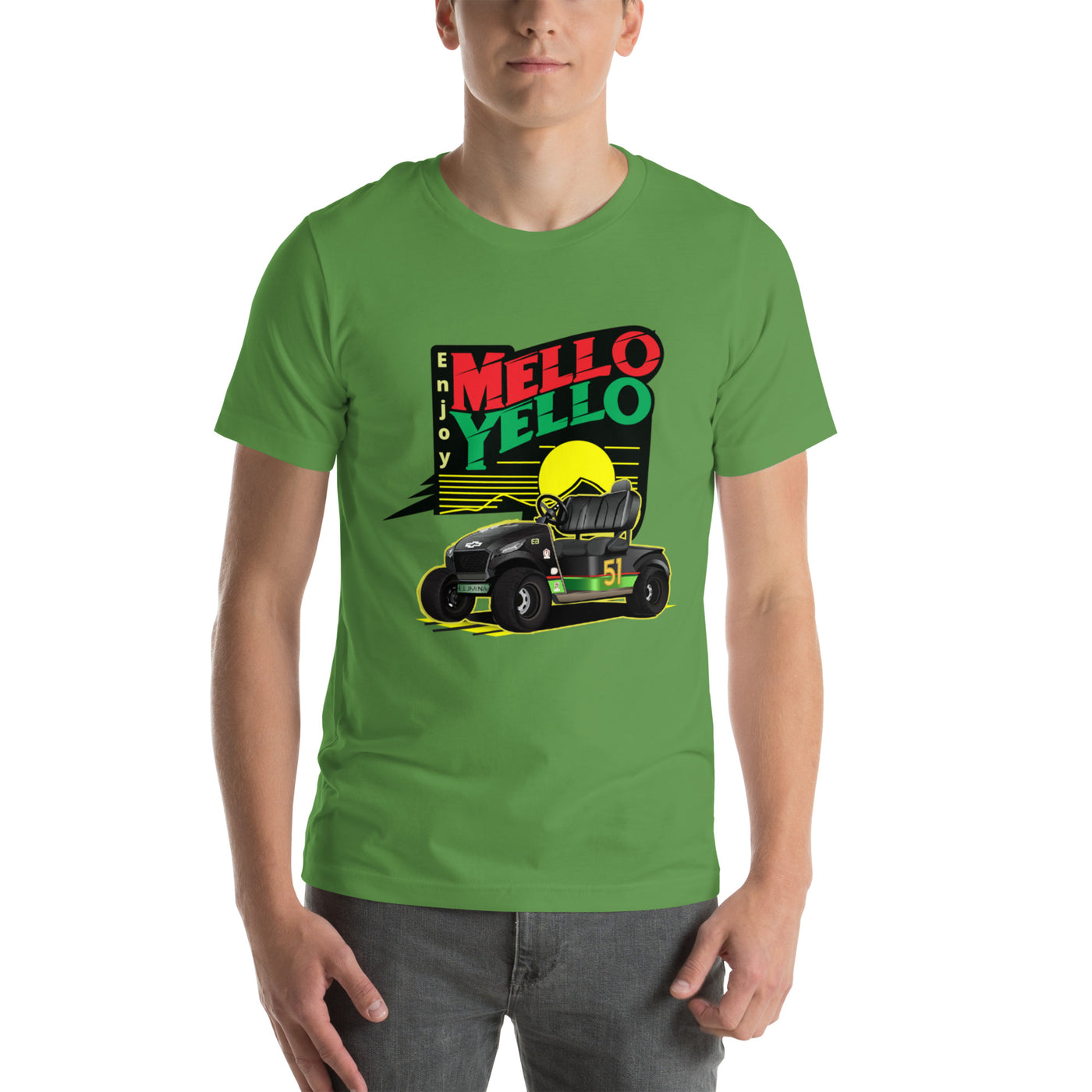 OnlyCarts Mellow Yellow Days of Thunder Golf Carts Modified Canvas 3001 shirt