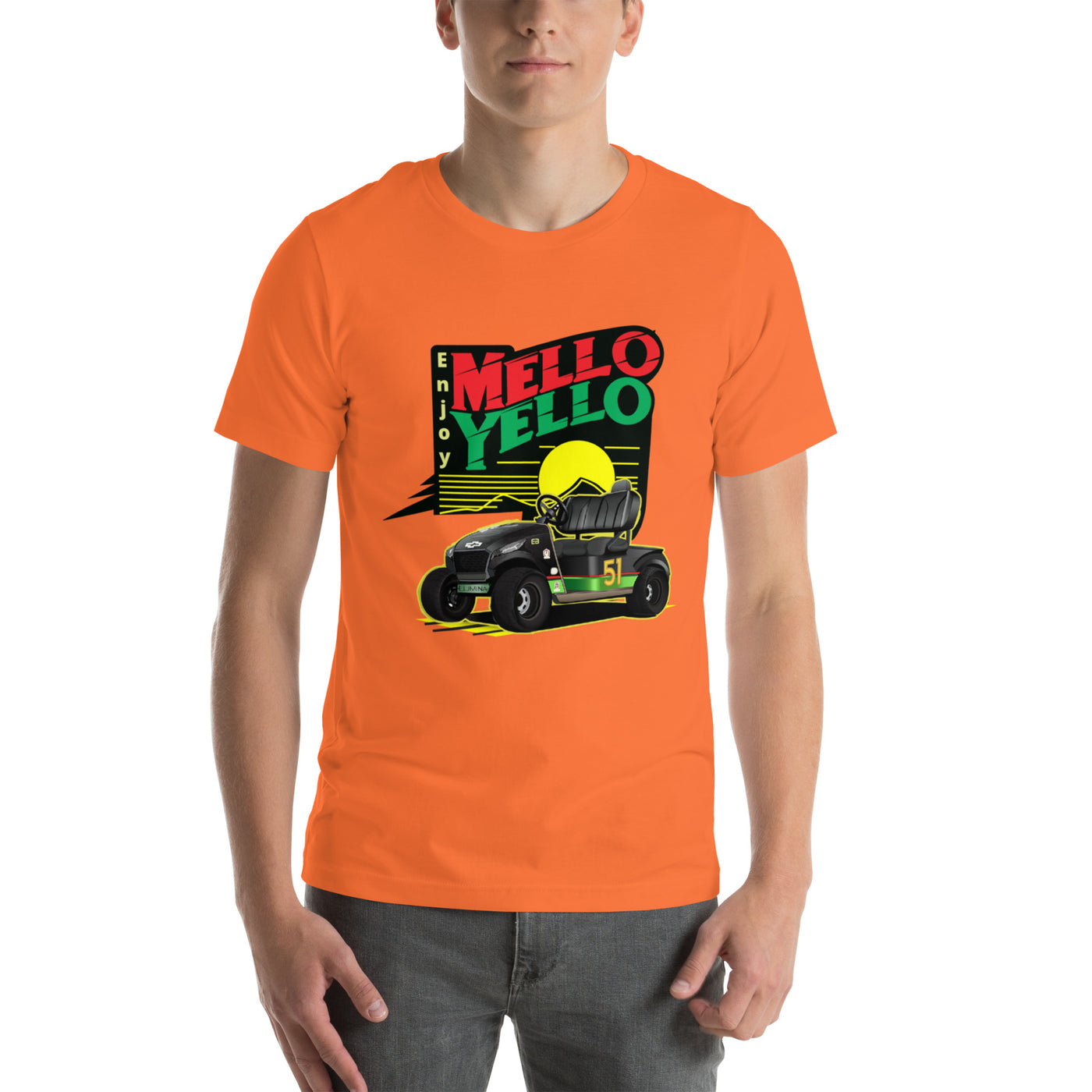 OnlyCarts Mellow Yellow Days of Thunder Golf Carts Modified Canvas 3001 shirt