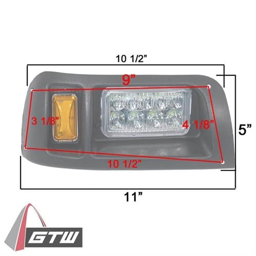 GTW Adjustable LED Light Kit Club Car DS (Years 1993-Up)