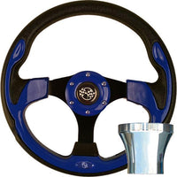 GTW Steering Wheel Kit, Blue/Rally 12.5 W/Chrome Adapter, Yamaha