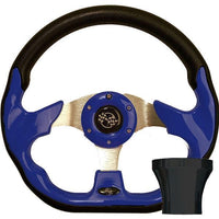 GTW Steering Wheel Kit, Blue/Race 12.5 W/Black Adapter, Club Car Precedent