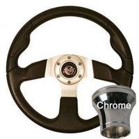 GTW Steering Wheel Kit, Black/Sport 13.5 W/Chrome Adapter, Club