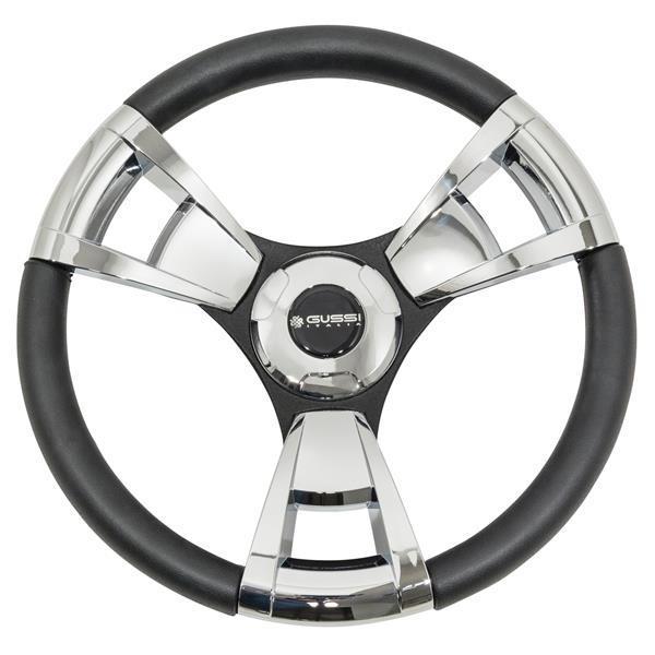 Gussi Model 13 Soft Touch Steering Wheel (Chrome)(Club Car HUB)