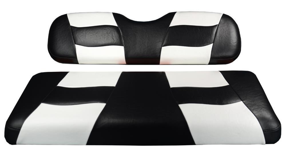 Madjax BLACK/WHITE RIPTIDE TWO-TONE REAR SEAT CUSHION SET (G150)