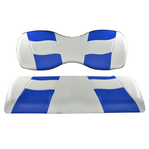 Madjax RIPTIDE White/Blue Two-Tone Rear Seat Covers for Genesis150