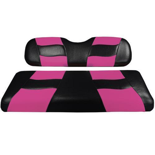 Madjax RIPTIDE Black/Pink 2Tone Front Seat Cvrs E-Z-Go TXT/RXV