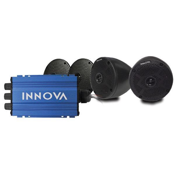 INNOVA INNOVA 4-Channel Mini-Amp Kit w/ 2 Cone & 2 Coax Speakers