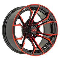 GTW Spyder 12X7 Black/Red w/SS Cap
