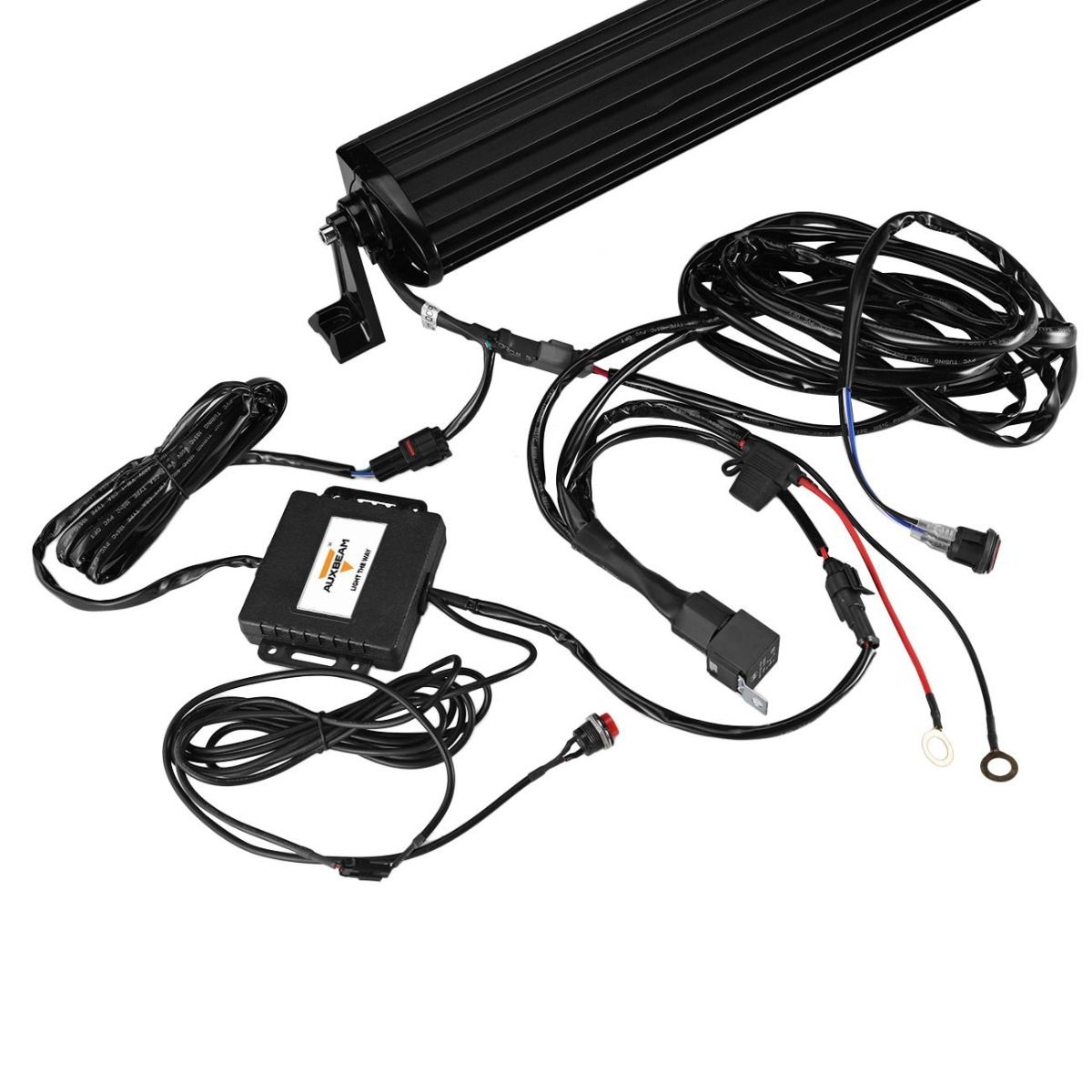 Auxbeam 22" Straight LED RGB Cree light bar WITH 12V converter