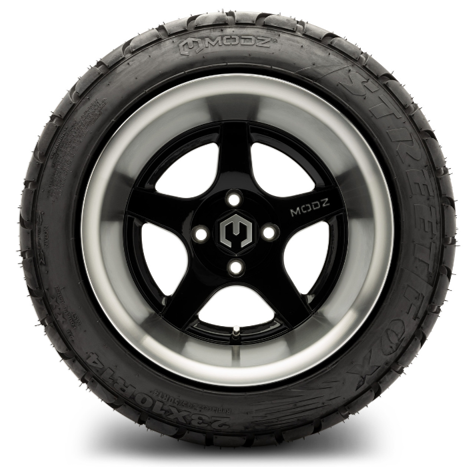Modz Maverick 14X10 Machined Black with Street Fox 23X10-14 · Golf ...