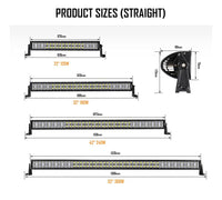Auxbeam 32" Straight LED RGB Cree light bar WITH 12V converter