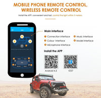 Auxbeam 32" Straight LED RGB Cree light bar WITH 12V converter