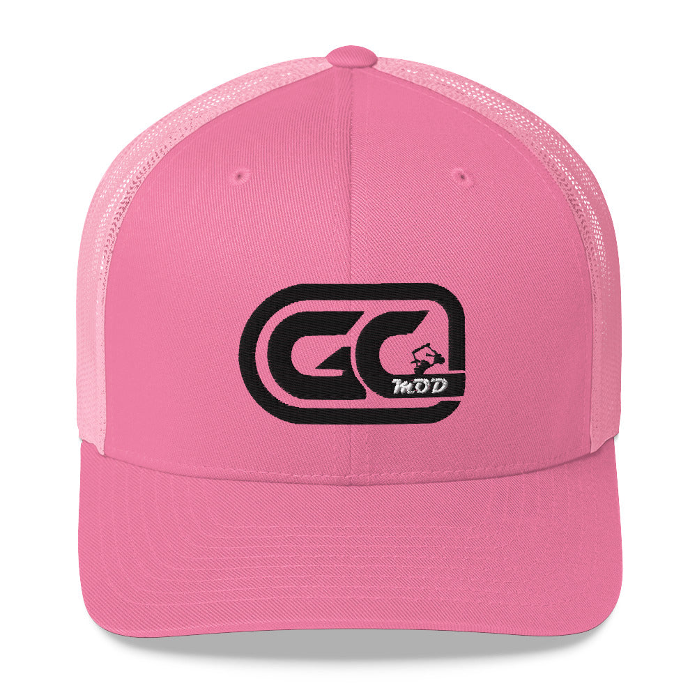 Golf Carts Modified GCMod black logo trucker hat