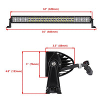 Auxbeam 32" Straight LED RGB Cree light bar WITH 12V converter